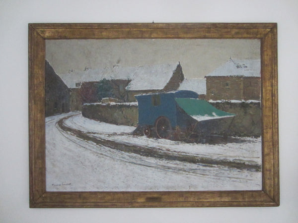 Fernand Lambert Winter French Impressionist Oil On Canvas Medaille - Designer Unique Finds 