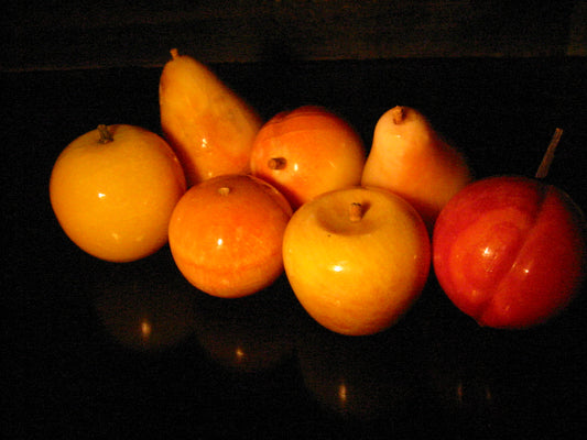 Marbles Alabaster Colored Fruits - Designer Unique Finds 