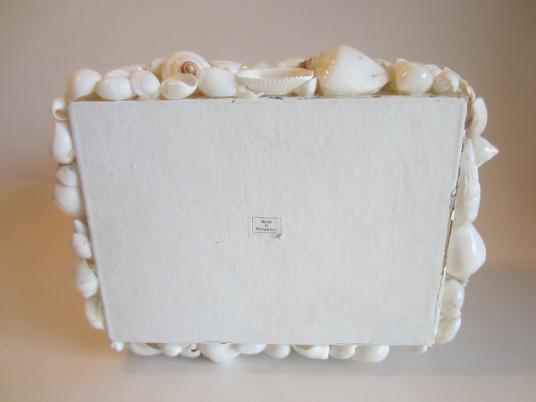 Rectangle White Shell Covered Box Made in Philippines - Designer Unique Finds 
