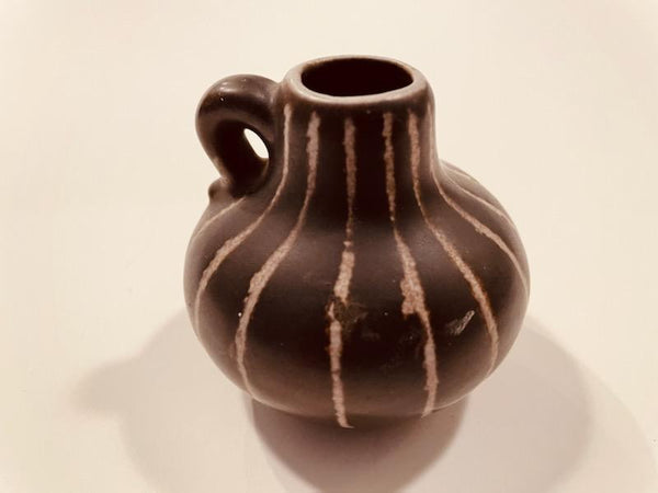 Brown Abstract Ceramic Mini Pitcher Made In W Germany