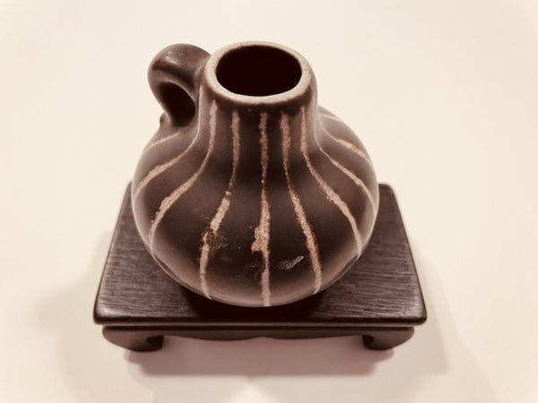 West Germany Brown Abstract Ceramic Mini Pitcher