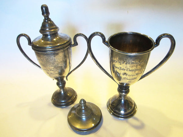 Silver Plated Trophies Foreign Minister Cup Open Championship - Designer Unique Finds 
 - 1