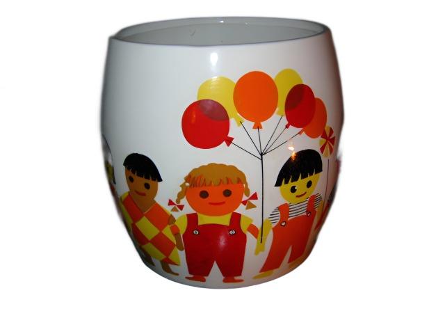 HH Japan Planter Decorated Children Holding Balloons - Designer Unique Finds 