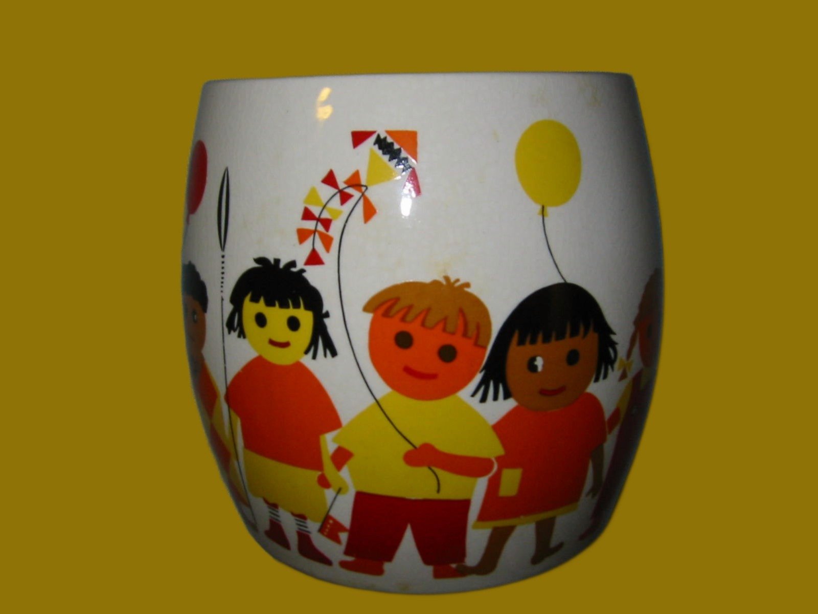 HH Japan Planter Decorated Children Holding Balloons - Designer Unique Finds 