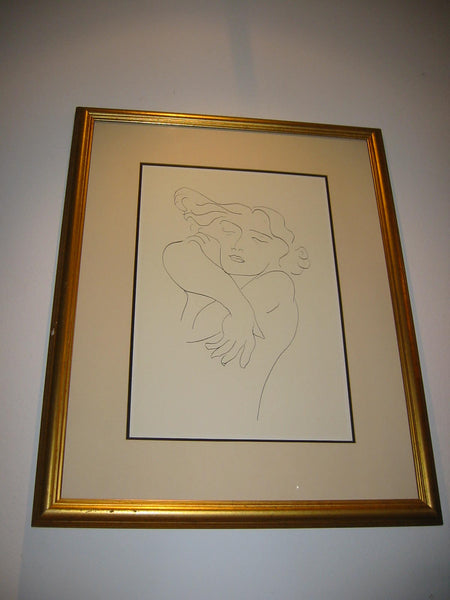 Attributed Matisse Abstract Portrait Print Line Drawing - Designer Unique Finds 
 - 6