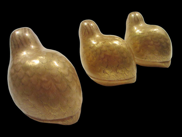 Soko China Golden Quails Set Vintage Hand Painted Open Salts