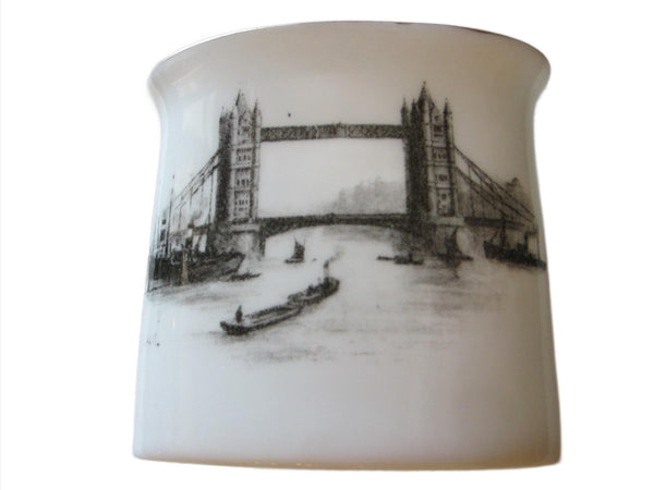 Royal Worcester Bone China Toothpick Holder The Tower Bridge - Designer Unique Finds 