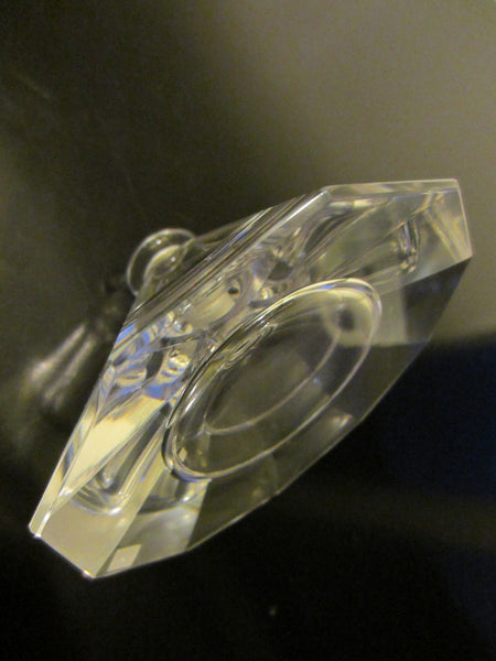 Hand Cut Crystal Modernist Perfume Bottle - Designer Unique Finds 
 - 4