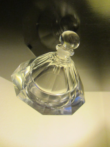 Hand Cut Crystal Modernist Perfume Bottle - Designer Unique Finds 
 - 5
