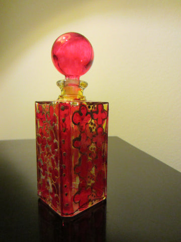 Royal Limited Crystal Perfume Decanter Hand Decorated In Italy - Designer Unique Finds 