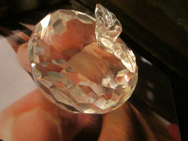 Swarovski Crystal Stemmed Apple Paperweight