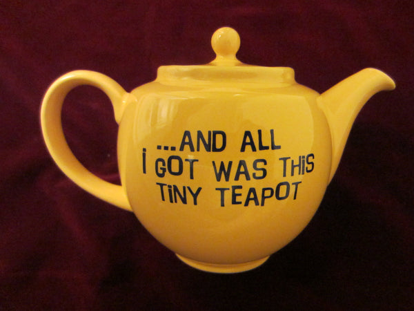 James Sadler England Yellow Ceramic Teapot Big Breakfast
