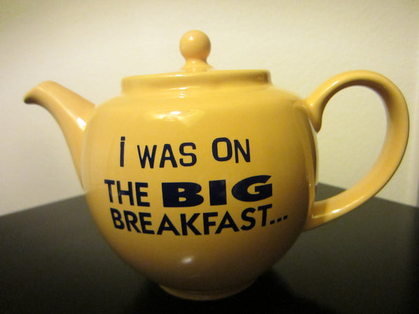 James Sadler England Yellow Ceramic Teapot Big Breakfast - Designer Unique Finds 