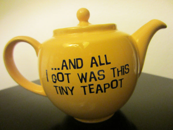 James Sadler England Yellow Ceramic Teapot Big Breakfast - Designer Unique Finds 