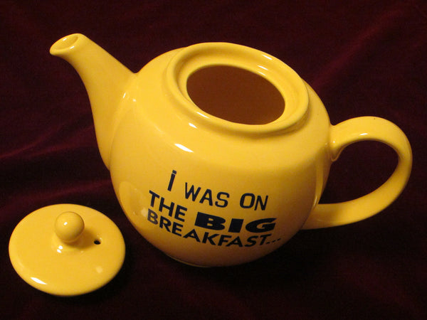 James Sadler England Yellow Ceramic Teapot Big Breakfast - Designer Unique Finds 