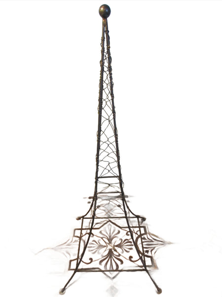 Monumental Architectural Metal Eiffel Tower Folk Art Sculpture - Designer Unique Finds 
