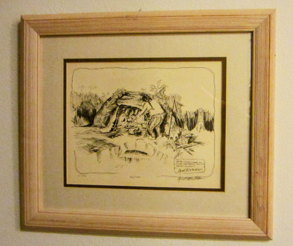 Great Elk Waters California Western Pencil Signed Limited Edition Lithograph