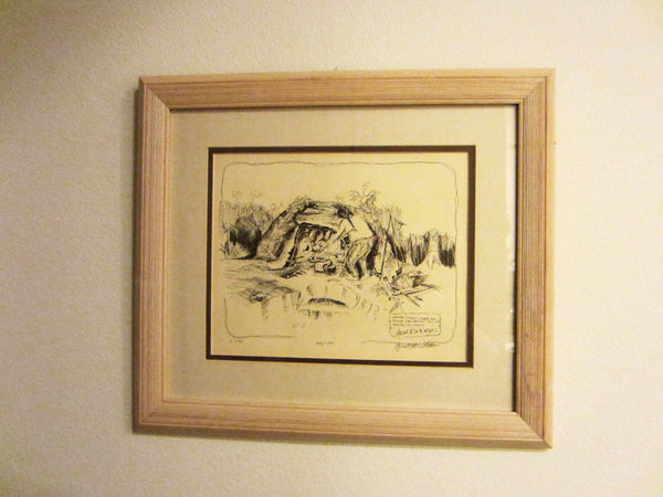 Great Elk Waters California Western Hand Signed Numbered Lithograph - Designer Unique Finds 