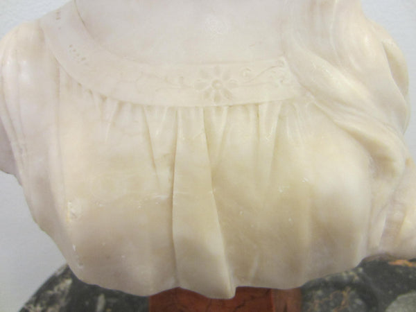 Antonio Frilli Alabster Bust Marble Stand Olive Leaf Bronze Headband - Designer Unique Finds 
 - 12