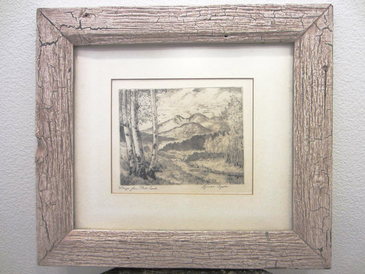 Lyman Byxbe Longs From Fish Creek American Native Etching - Designer Unique Finds 