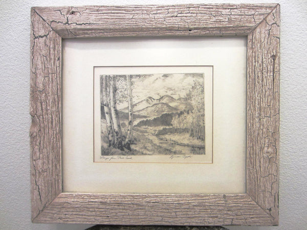 Lyman Byxbe Longs From Fish Creek American Native Etching - Designer Unique Finds 