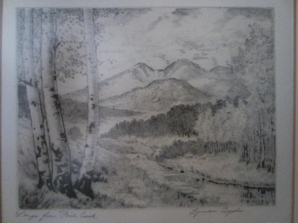Lyman Byxbe Longs From Fish Creek American Native Etching - Designer Unique Finds 