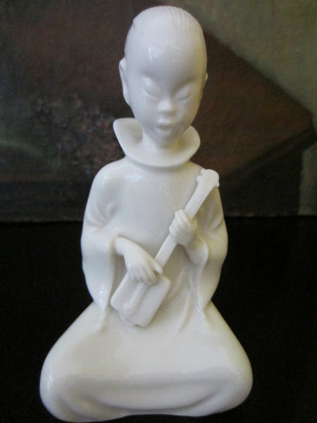 Lenwile China Ardalt Japan Verithin White Musician Figures - Designer Unique Finds 