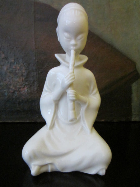 Lenwile China Ardalt Japan Verithin White Musician Figures - Designer Unique Finds 