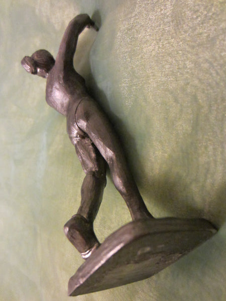 Olympian Pewter Figurine Signed Ricker Mid Century US Limited Edition - Designer Unique Finds 