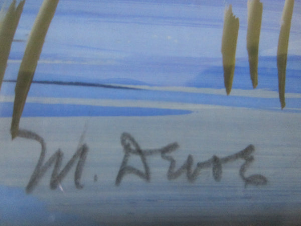 M Devoe Watercolor Snowy Egret Flamingo Exotic Art - Designer Unique Finds 