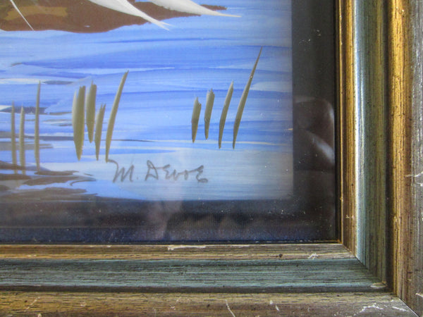 M Devoe Watercolor Snowy Egret Flamingo Exotic Art - Designer Unique Finds 