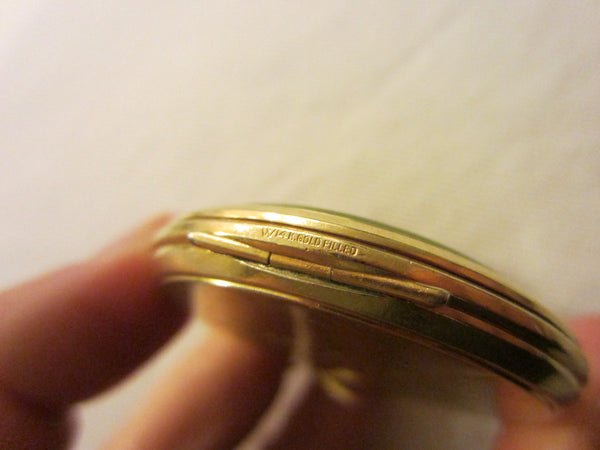 Hamilton Pocket Watch Wadsworth Case Gold Filled Scripted - Designer Unique Finds 