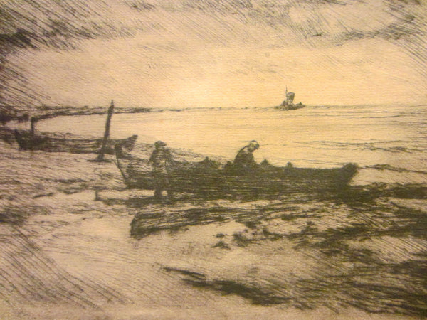 La Mer French Charcoal Drawing Paper Gauche LE Signed Titled Dated Numbered