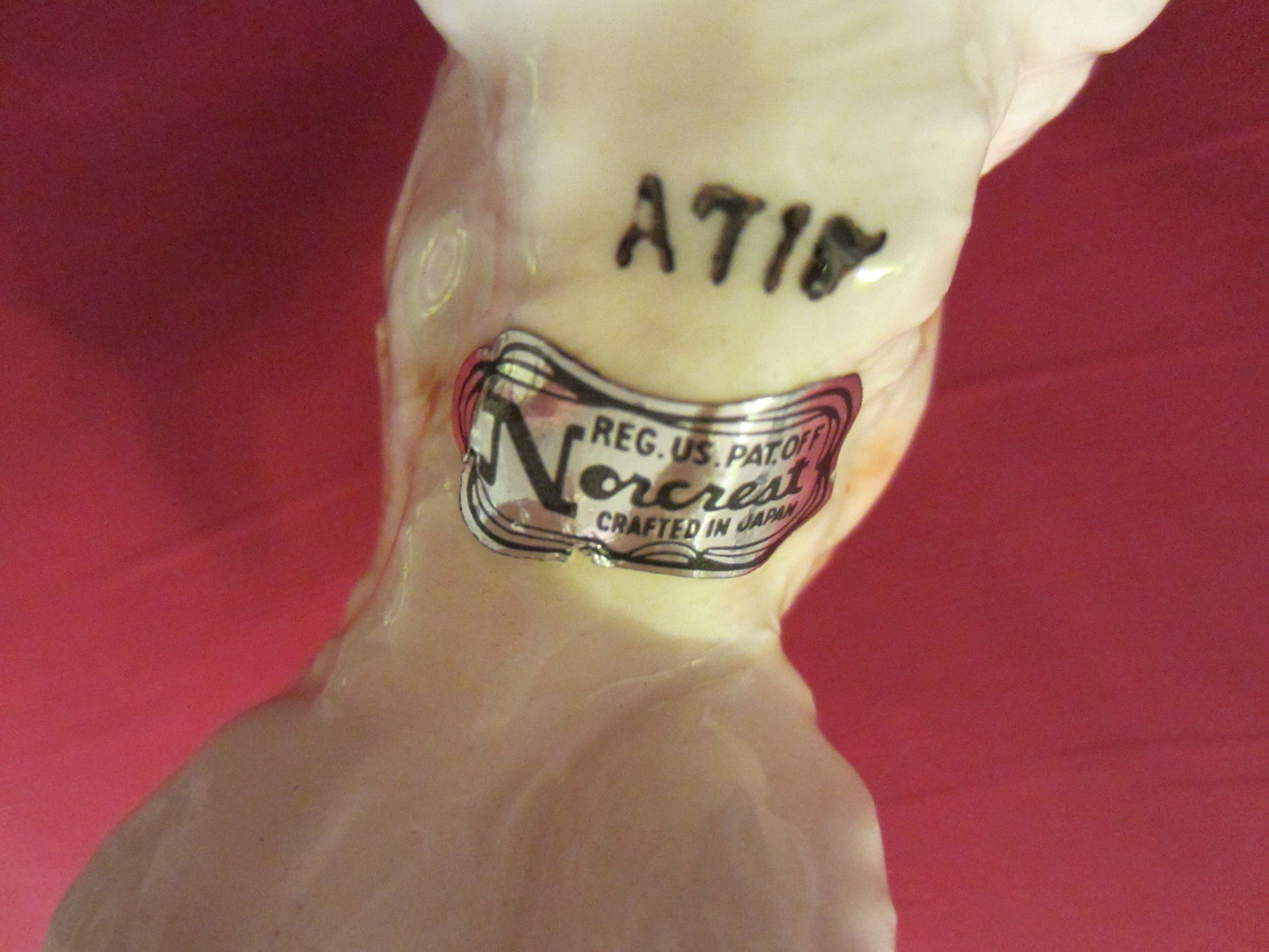 Norcrest Hound Hand Decorated Japan Ceramic Figurine - Designer Unique Finds 