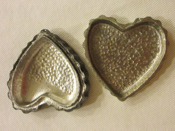 Metzke Pewter Miniature Heart Trinket Box - Designer Unique Finds 