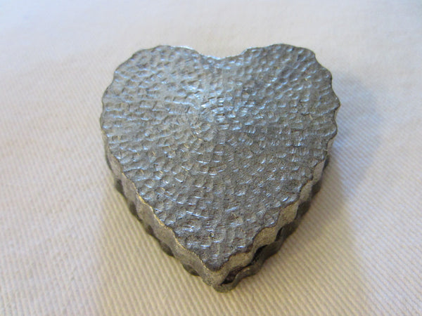 Metzke Pewter Miniature Heart Trinket Box - Designer Unique Finds 