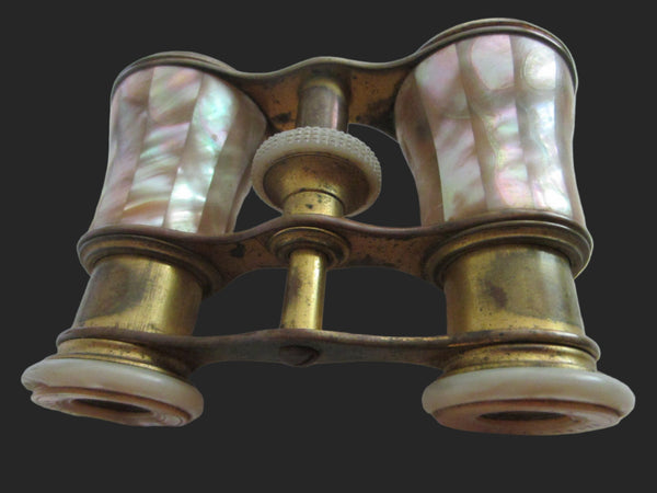 Opera Binocular Parisian Style W Mother of Pearl Brass Frame - Designer Unique Finds 
 - 1