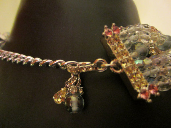 Modern Crystal Designer Choker Rhinestone Bejewled Necklace - Designer Unique Finds 