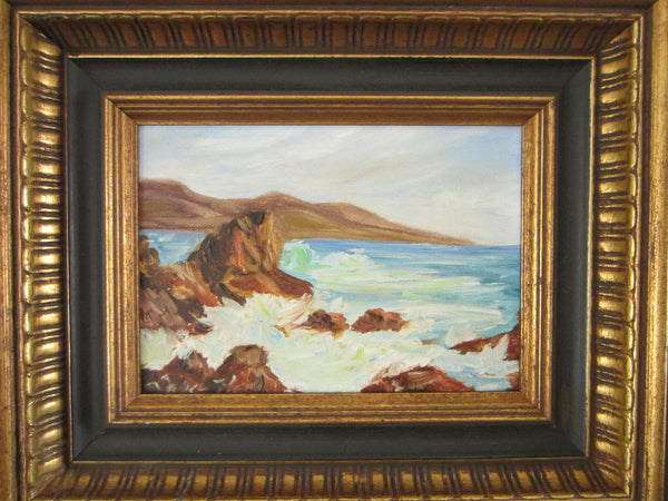 Seascape Impressionist Oceanic Oil On Canvas Board