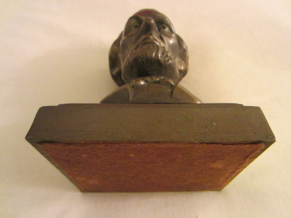 President Abraham Lincoln Bronze Bust Portrait Mahogany Stand - Designer Unique Finds 
 - 2