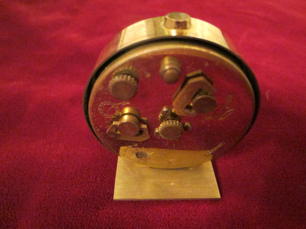 Seth Thomas Germany Hand Winds Golden Case Travel Clock - Designer Unique Finds 