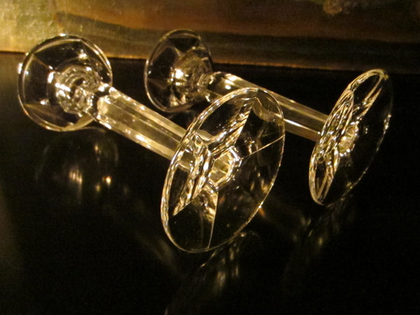 Ralph Lauren Crystal Candle Holders Marked - Designer Unique Finds 