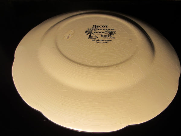 Ironstone Charger Alpine Service Plate by Wood And Sons England - Designer Unique Finds 