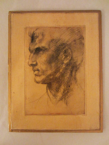 Florentine Portrait Print By Italian Artisan On Panel Scripted