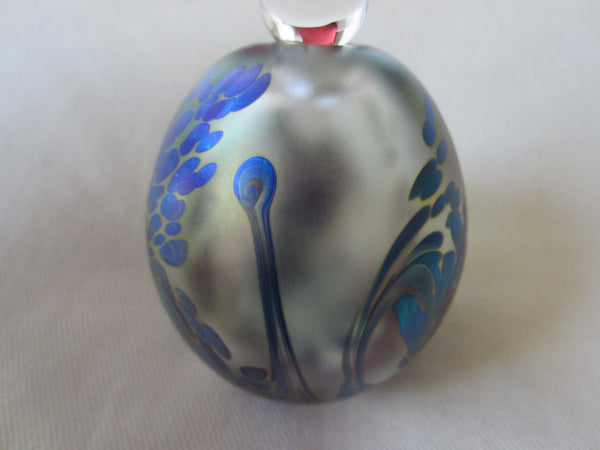 Eickholt Iridescent Glass Perfume Bottle Artist Signed - Designer Unique Finds 
 - 3