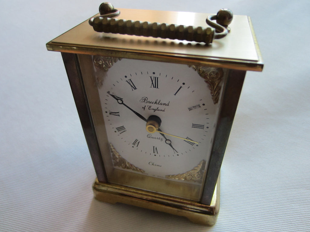 Brass Carriage Clock Breckland England Musical ChimeQuartz - Designer Unique Finds 
 - 1