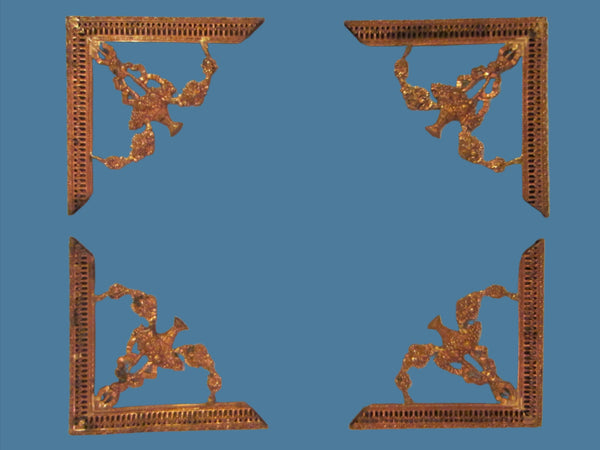 Art Nouveau Serpentine French Gilt Bronze Corner Frames - Designer Unique Finds 
 - 3