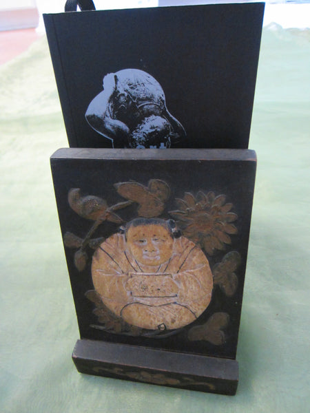 Chinese Stone Carved Buddha Carving Signed Icon Plaque