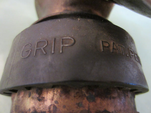 Just Rite Grip Metal Oil Lamp Kerosene Brass Hardware - Designer Unique Finds 
 - 6