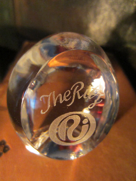 The Ritz Tyrant Irish Crystal Egg Paperweight Signed Dated - Designer Unique Finds 
 - 3